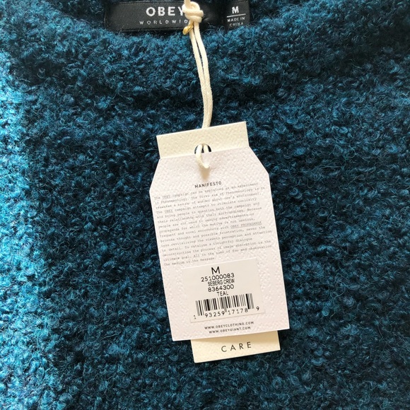 NWT Obey Cropped Sweater - Picture 4 of 4